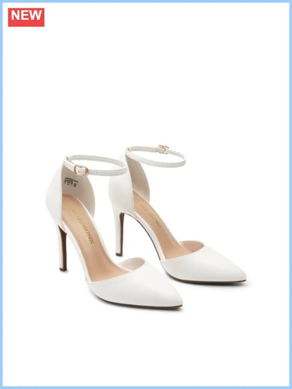 Women's Pointed Toe Stiletto Heels Pumps with Ankle Strap